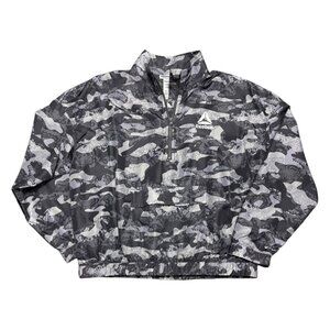 REEBOK CAMO Lightweight Windbreaker Activewear Bomber Jacket Womens Small